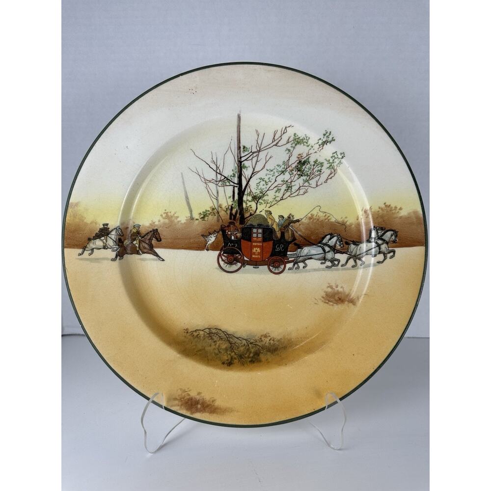 Royal Doulton Old Series Ware Coaching Days Cabinet Plate England 10”